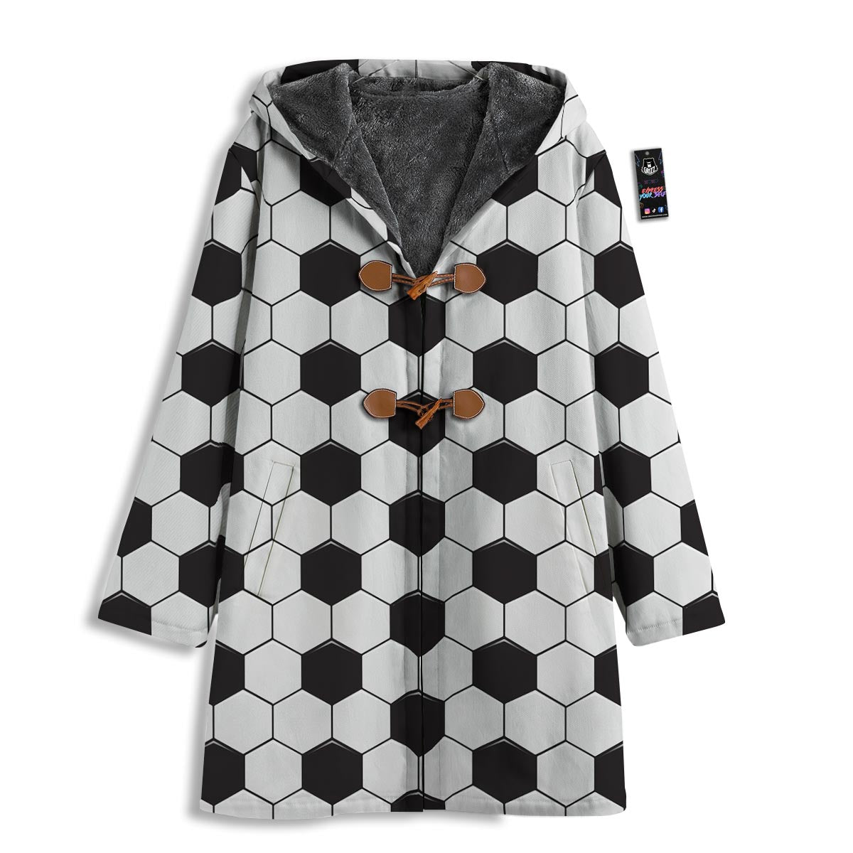 Texture Soccer Ball Print Pattern Men's Windbreaker Jacket-grizzshop