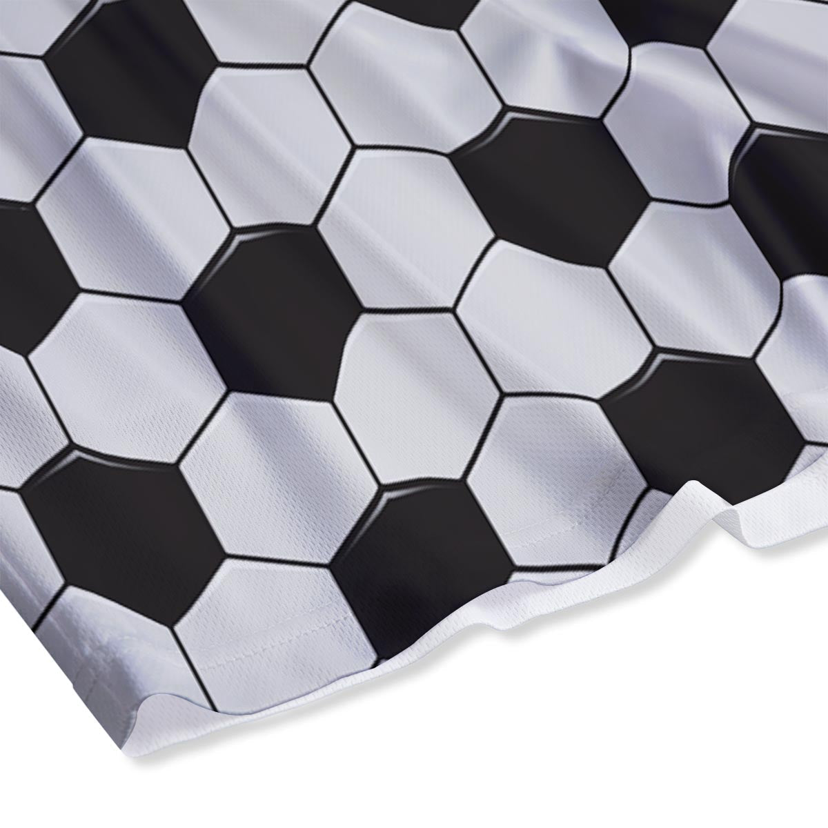 Texture Soccer Ball Print Pattern Mesh Shorts