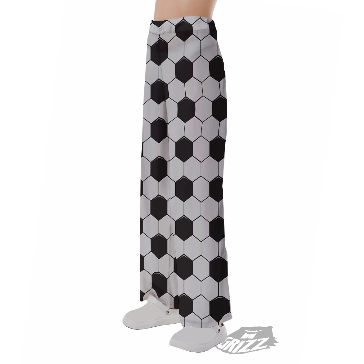 Texture Soccer Ball Print Pattern Pajama Pants-grizzshop