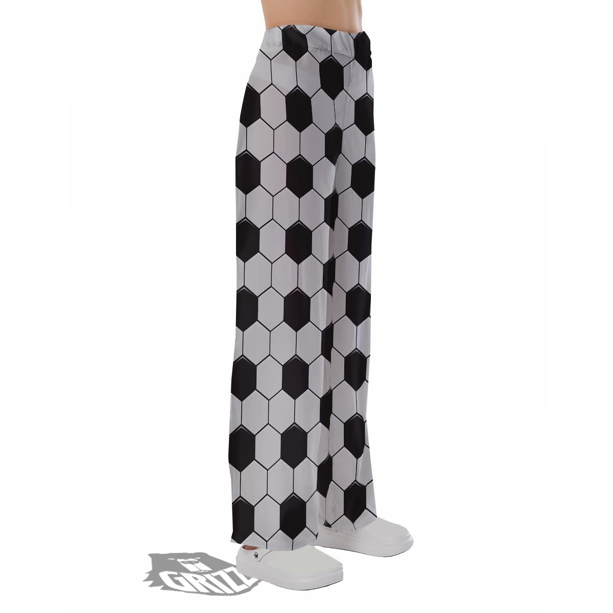 Texture Soccer Ball Print Pattern Pajama Pants-grizzshop