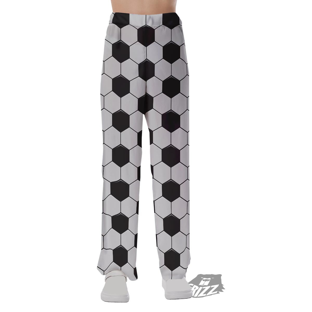 Texture Soccer Ball Print Pattern Pajama Pants-grizzshop