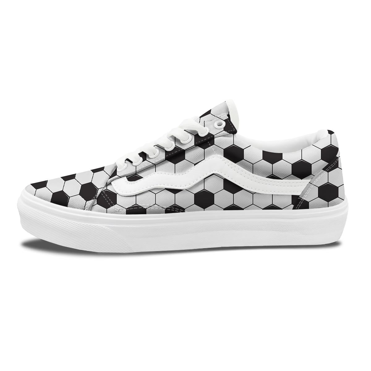 Texture Soccer Ball Print Pattern Skate Shoes-grizzshop