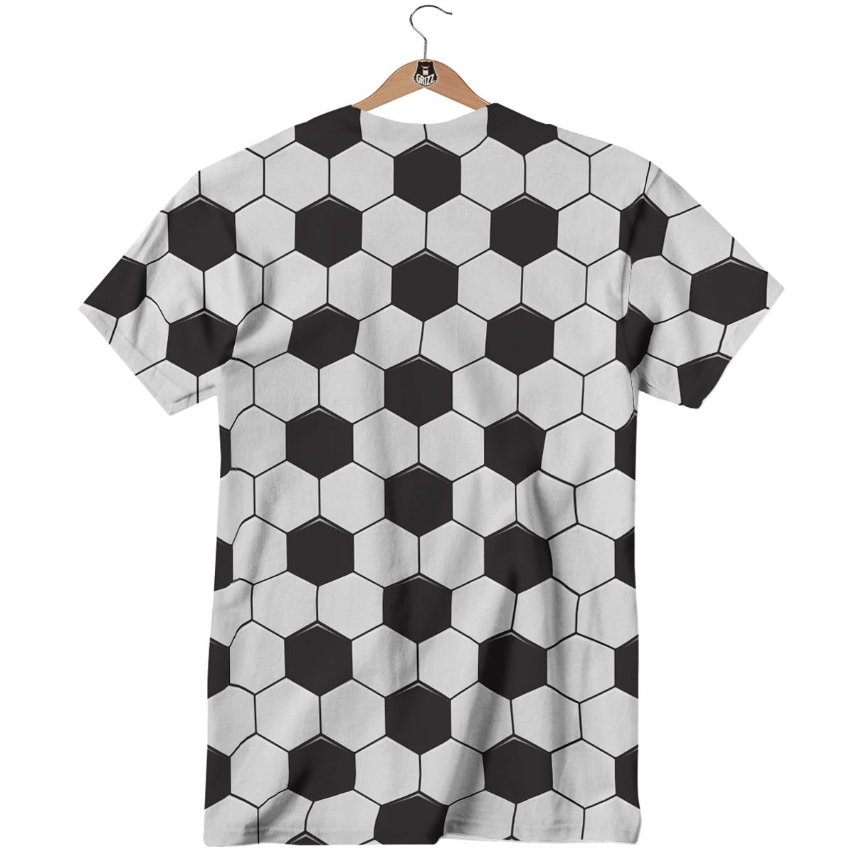 Texture Soccer Ball Print Pattern T-Shirt-grizzshop