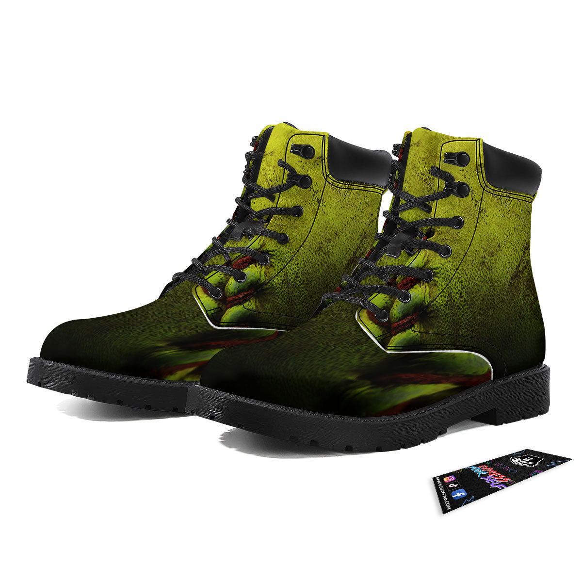 Texture Softball Ball Print Boots-grizzshop