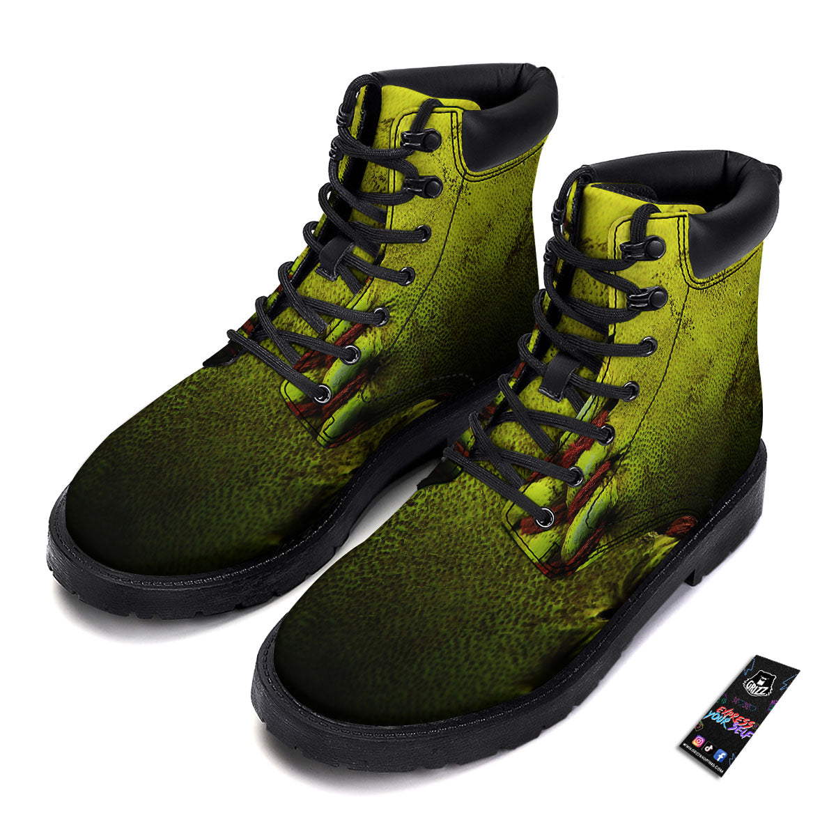 Texture Softball Ball Print Boots-grizzshop