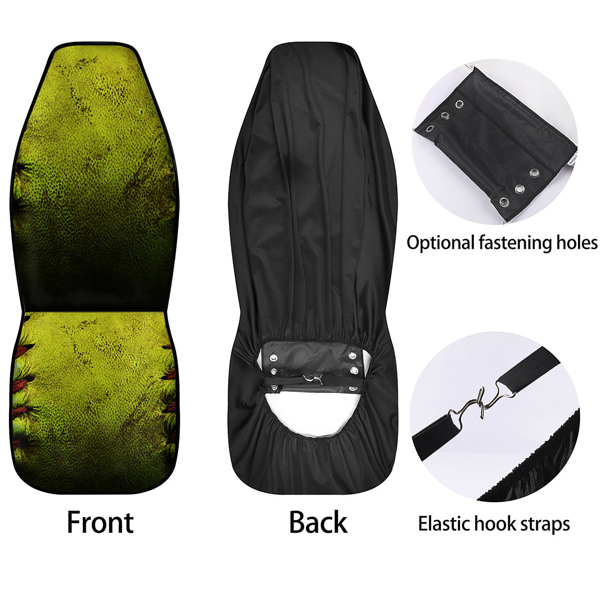 Texture Softball Ball Print Car Seat Covers-grizzshop