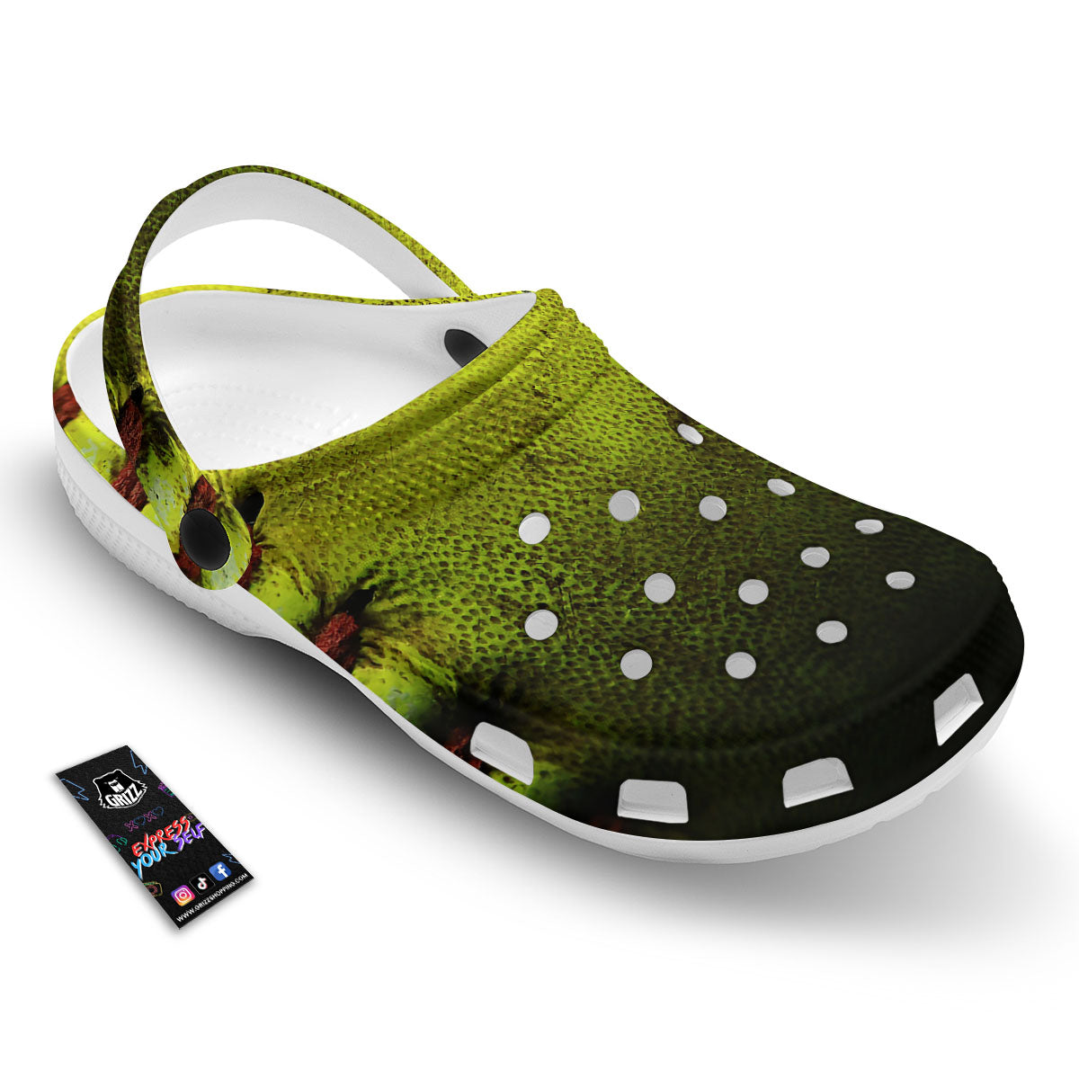 Texture Softball Ball Print Clog-grizzshop