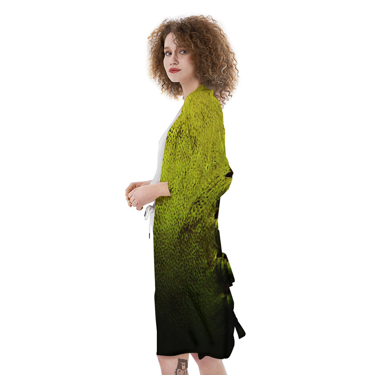Texture Softball Ball Print Kimono-grizzshop