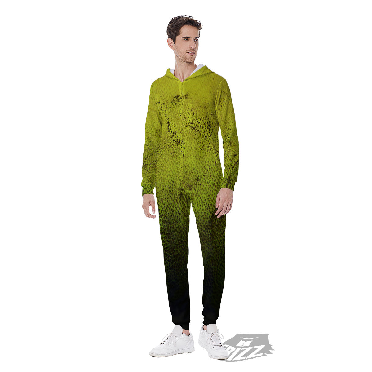Texture Softball Ball Print Men's Jumpsuit-grizzshop
