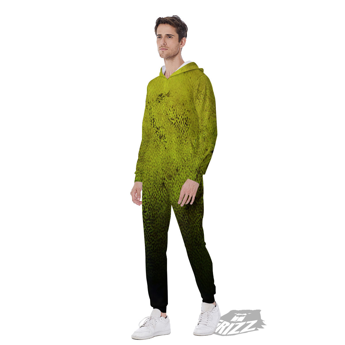 Texture Softball Ball Print Men's Jumpsuit-grizzshop