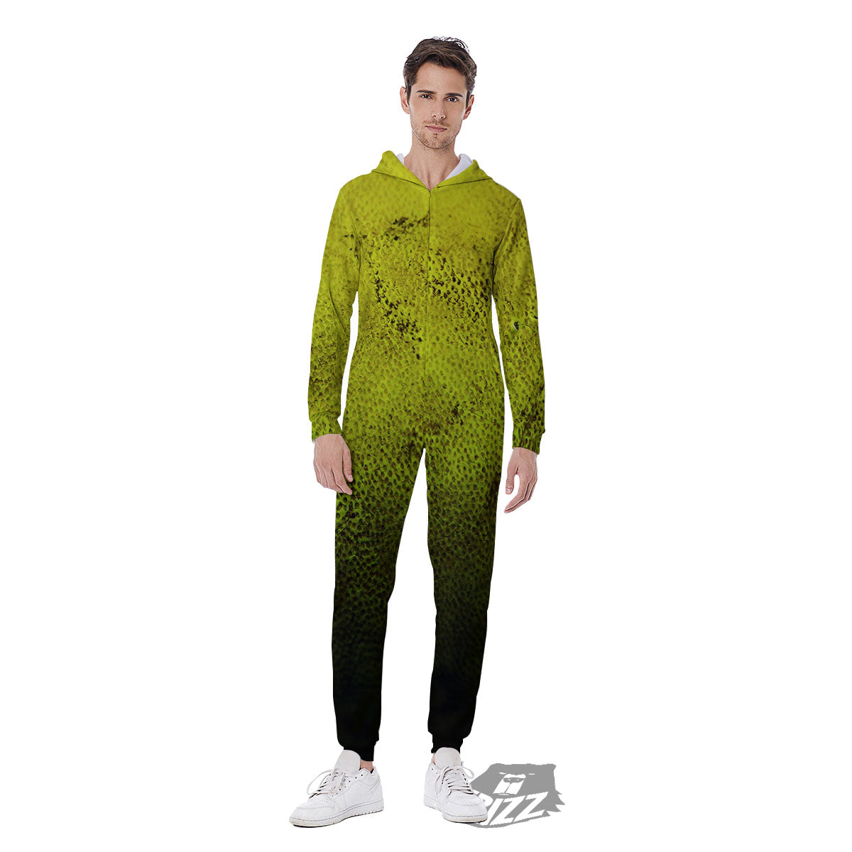 Texture Softball Ball Print Men's Jumpsuit-grizzshop
