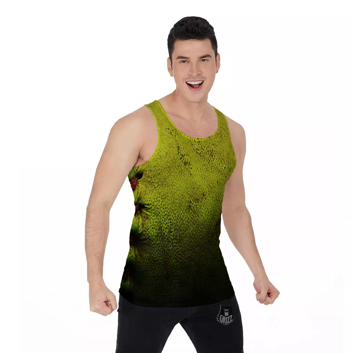 Texture Softball Ball Print Men's Tank Top-grizzshop