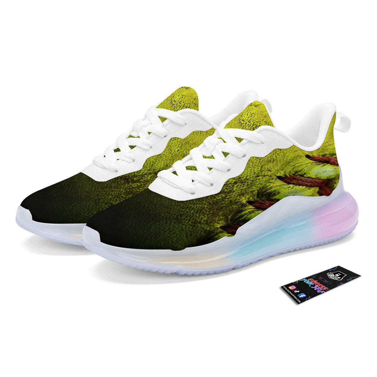 Texture Softball Ball Print Running Sneakers-grizzshop
