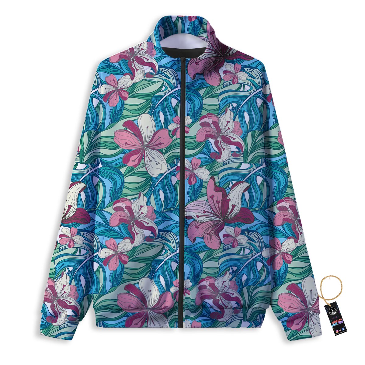 Texture Softball Ball Print Track Jacket-grizzshop