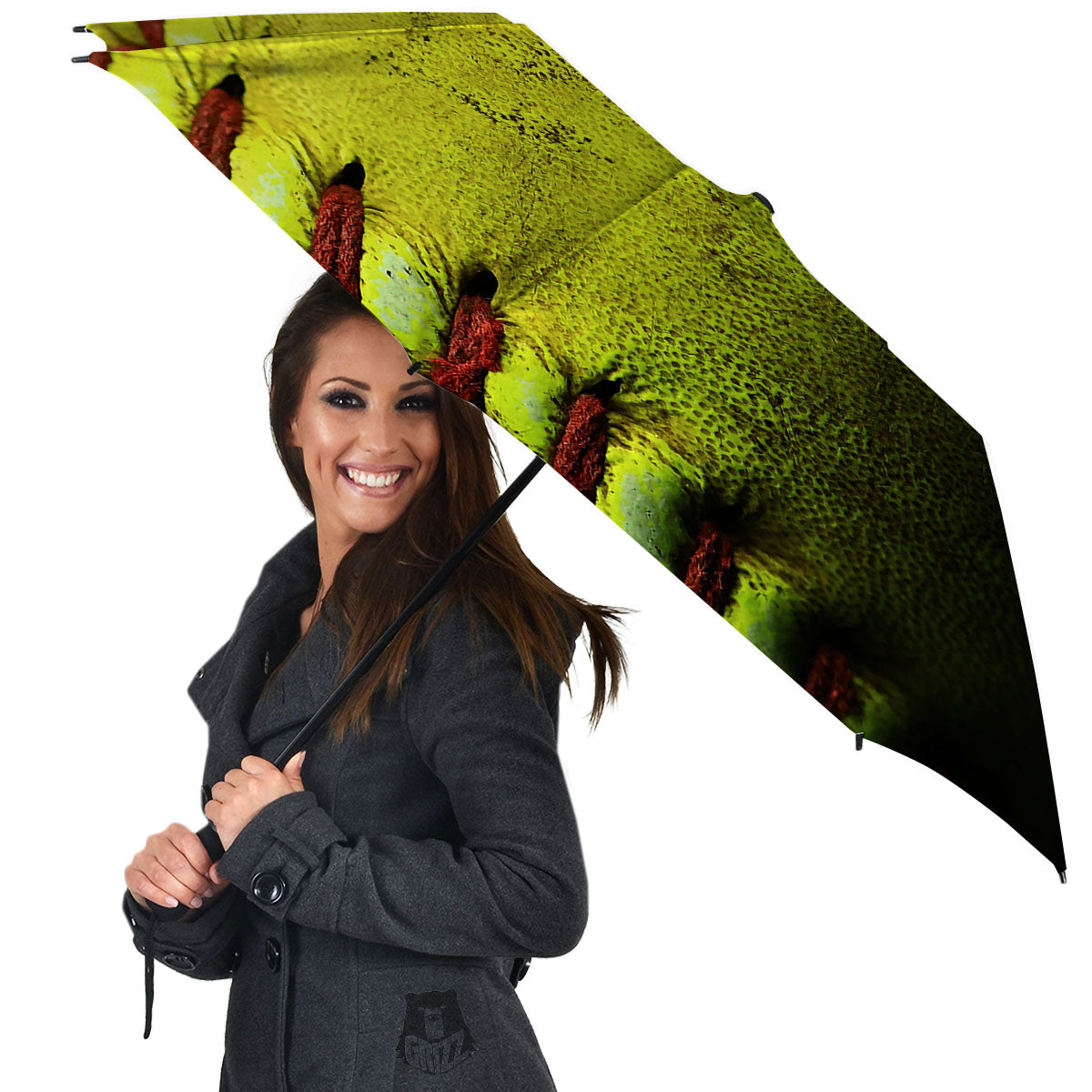 Texture Softball Ball Print Umbrella-grizzshop