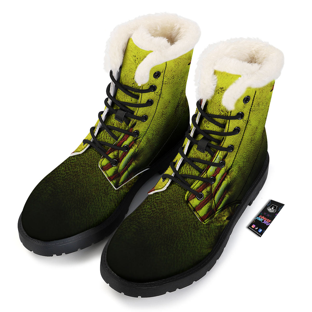 Texture Softball Ball Print Winter Boots-grizzshop