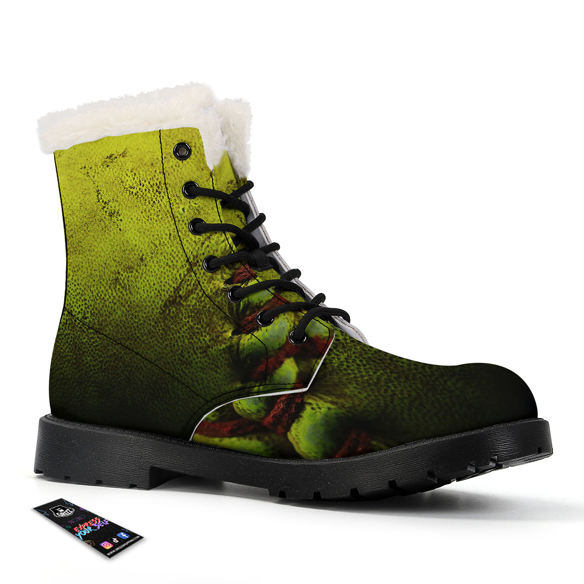 Texture Softball Ball Print Winter Boots-grizzshop