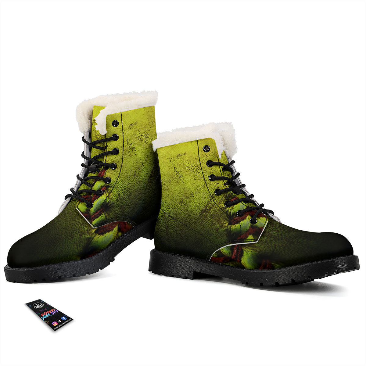 Texture Softball Ball Print Winter Boots-grizzshop