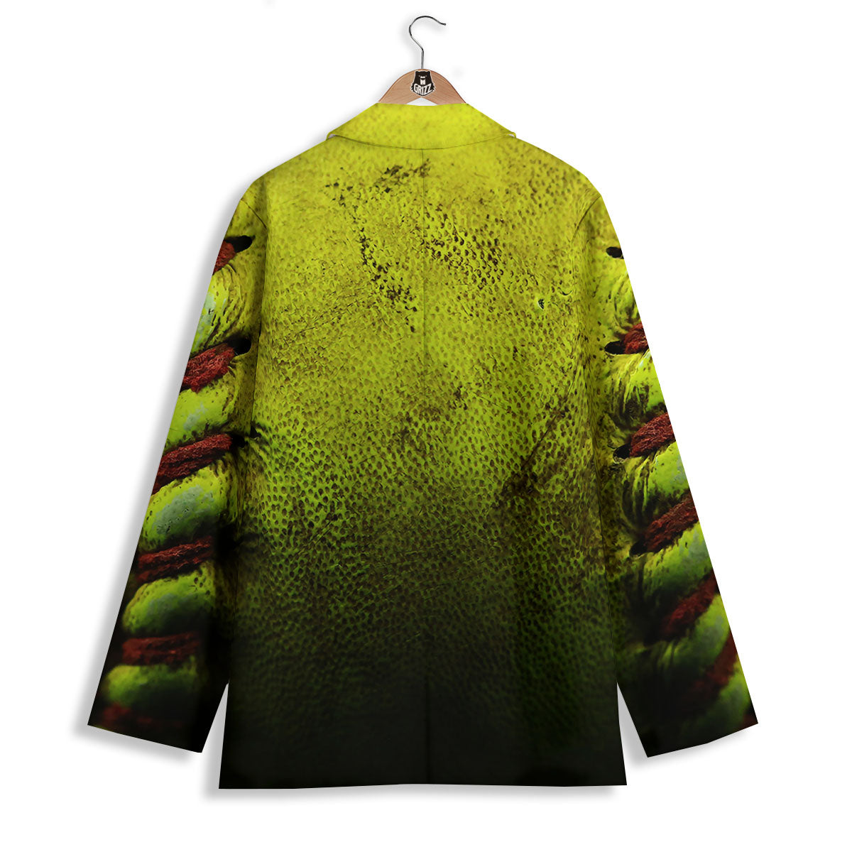 Texture Softball Ball Print Women's Blazer-grizzshop