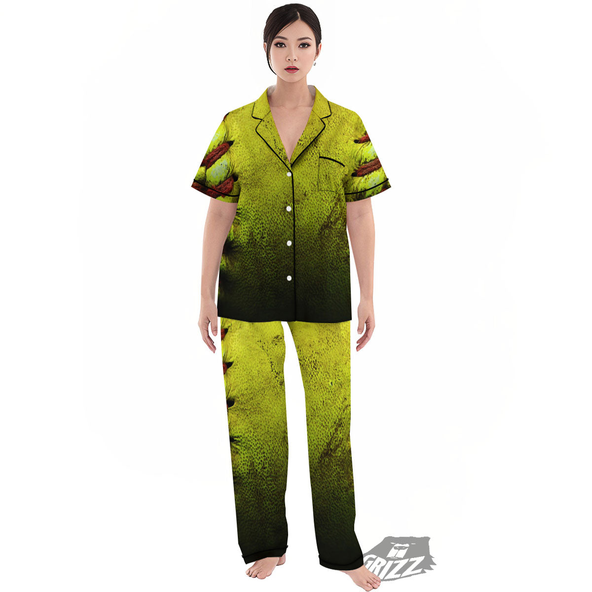 Texture Softball Ball Print Women's Pajamas Set-grizzshop