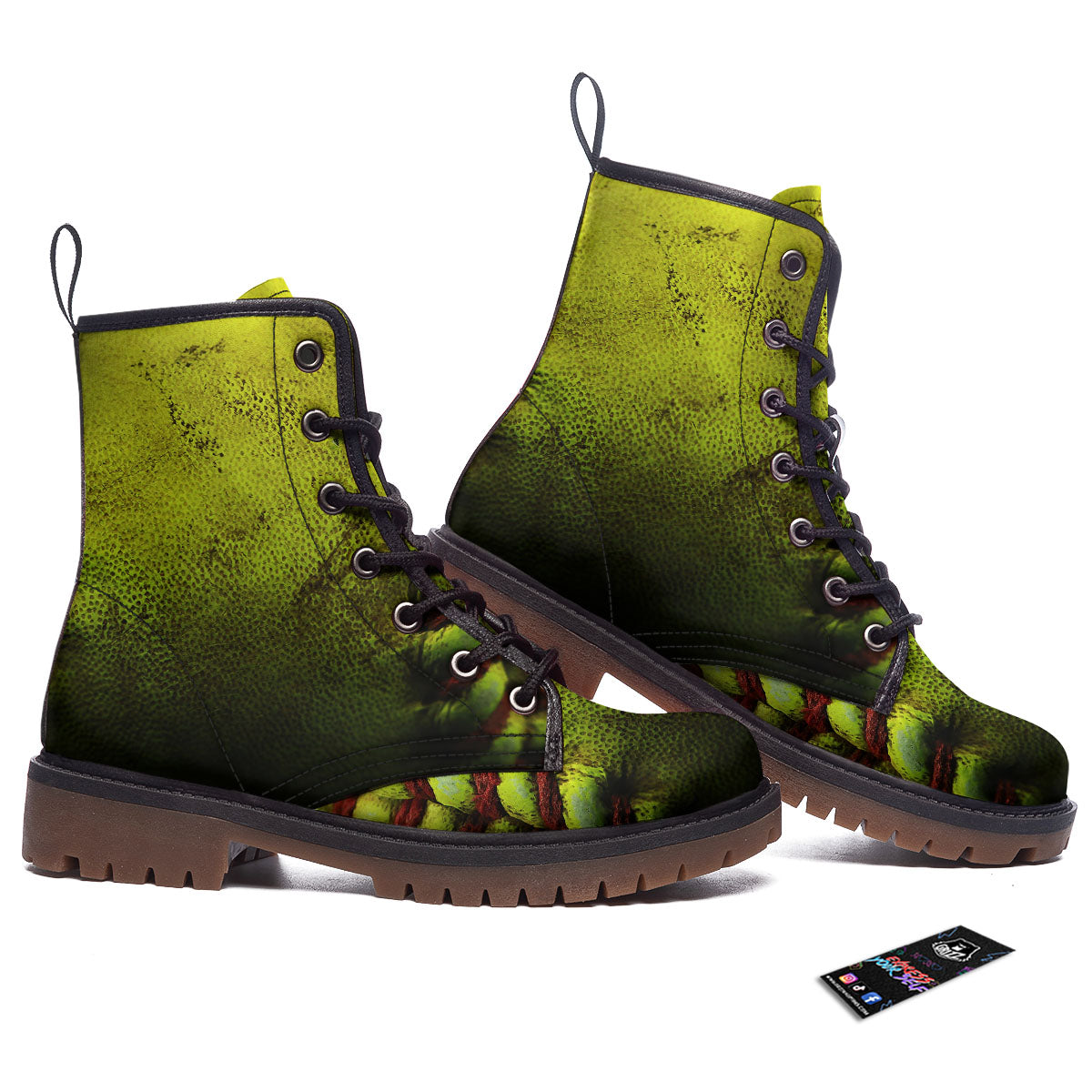 Texture Softball Ball Print Work Boots-grizzshop