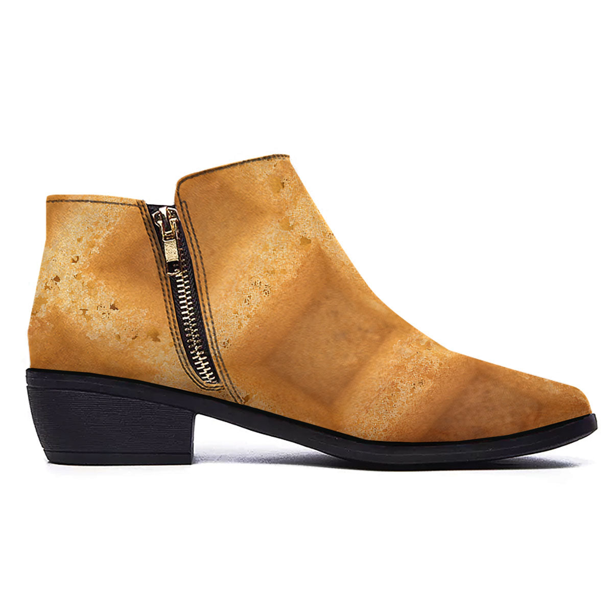 Texture Waffle Print Ankle Boots-grizzshop