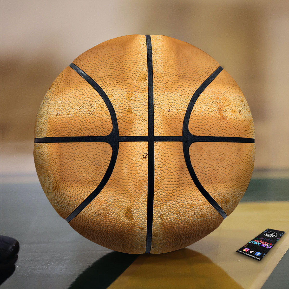Texture Waffle Print Basketball-grizzshop