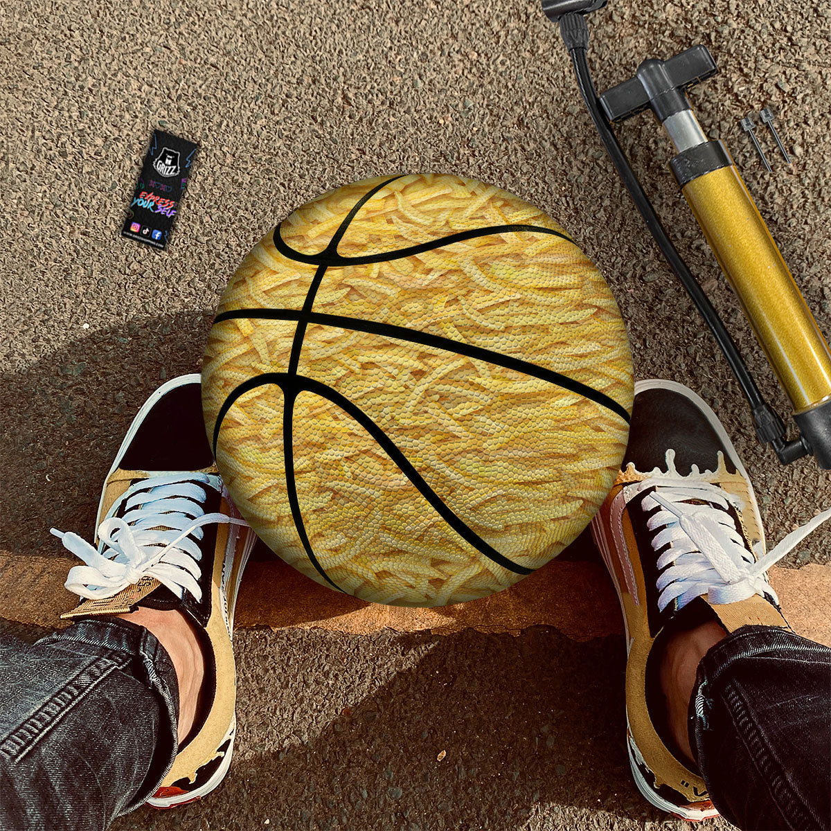 Tiki Hawaiian Print Pattern Basketball
