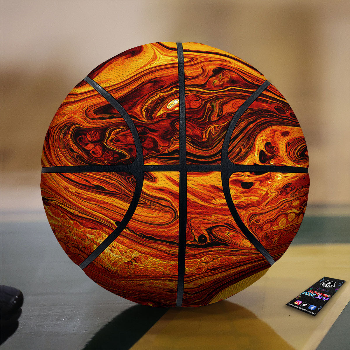 Texture Lava Print Basketball