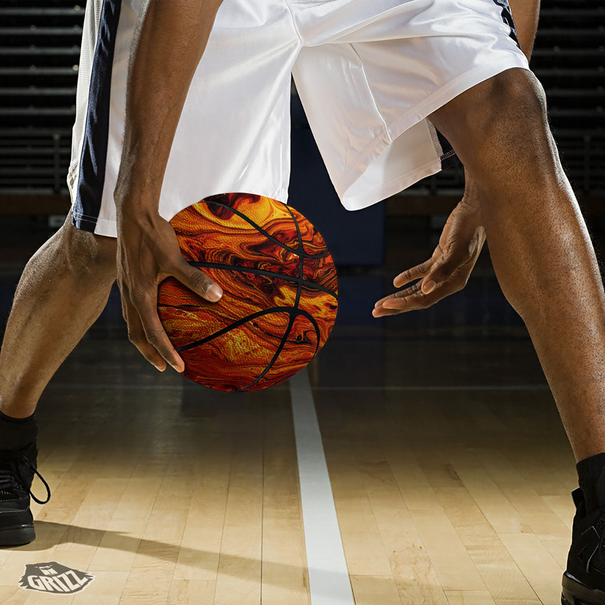 Texture Lava Print Basketball