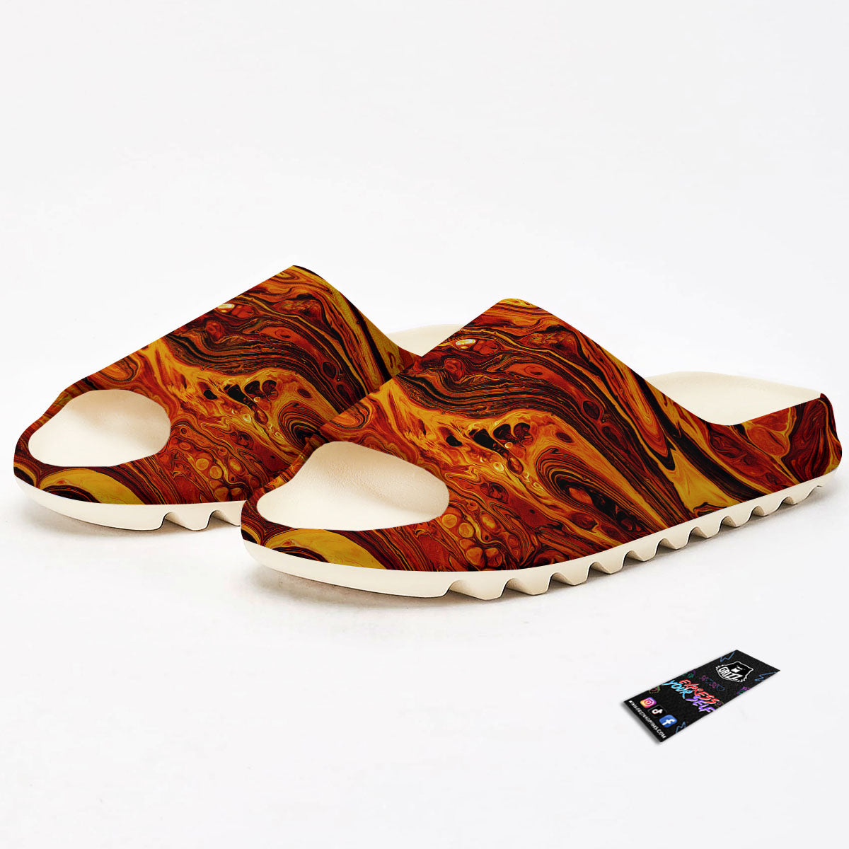 Texture Lava Print Sandals-grizzshop