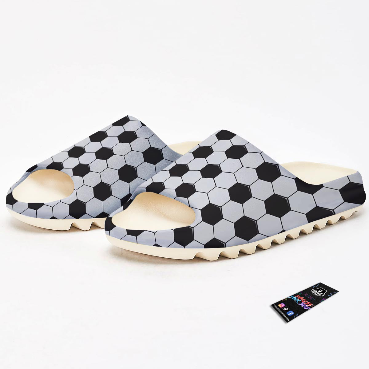 Texture Soccer Ball Print Pattern Sandals-grizzshop