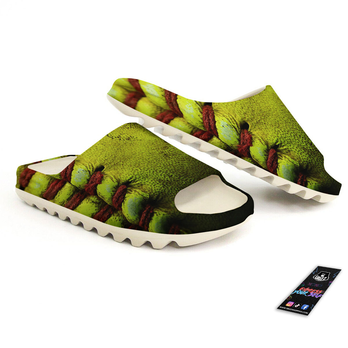 Texture Softball Ball Print Sandals-grizzshop