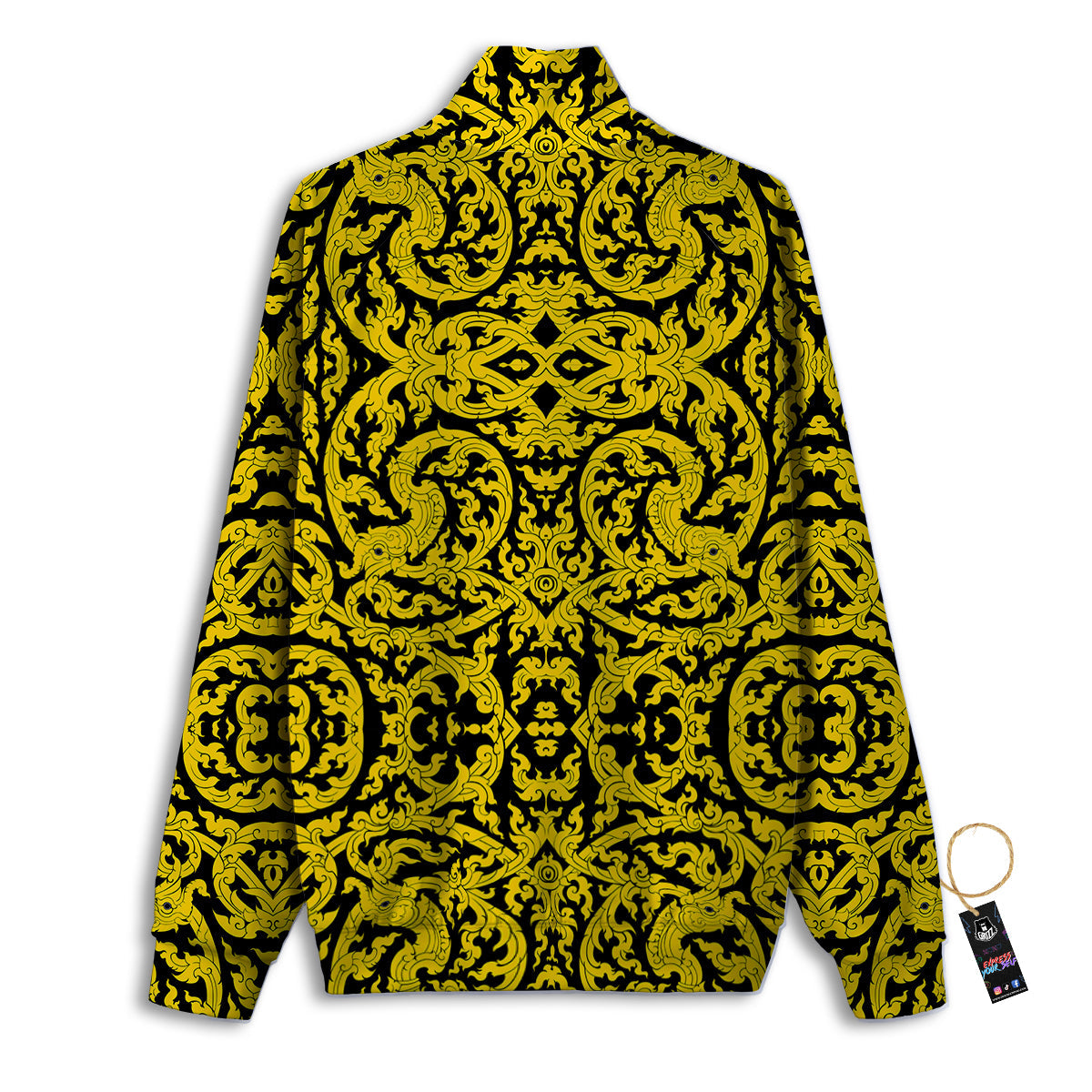 Thai Art Old Style Print Pattern Track Jacket-grizzshop
