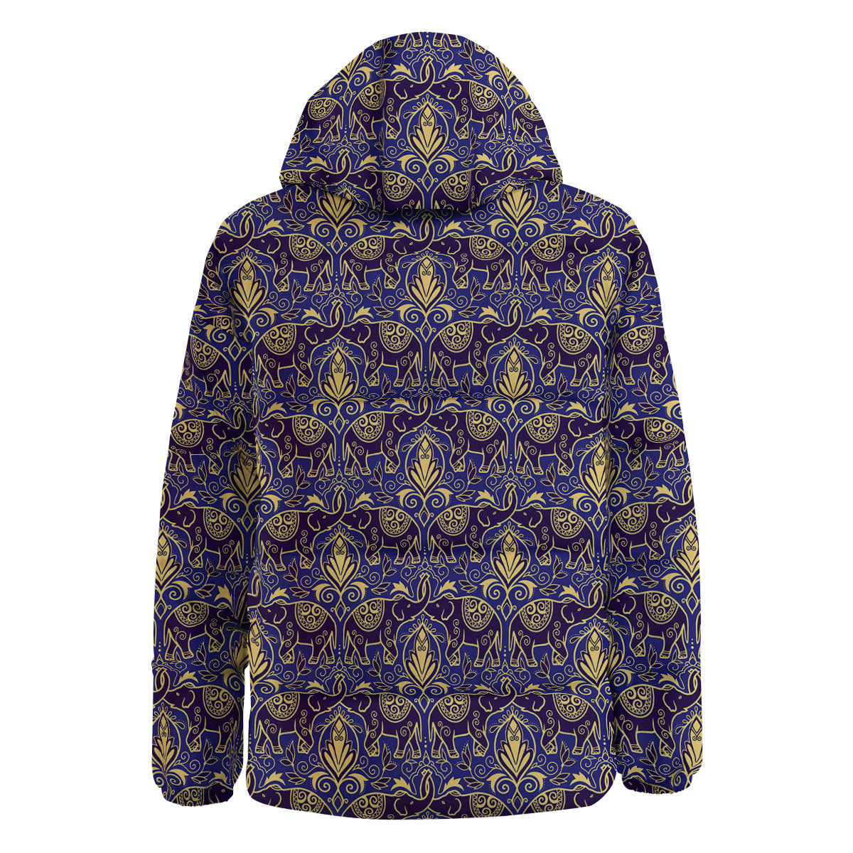 Thai Ethnic Elephant Print Pattern Down Jacket-grizzshop
