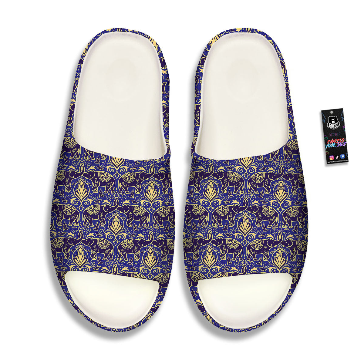Thai Ethnic Elephant Print Pattern Sandals-grizzshop