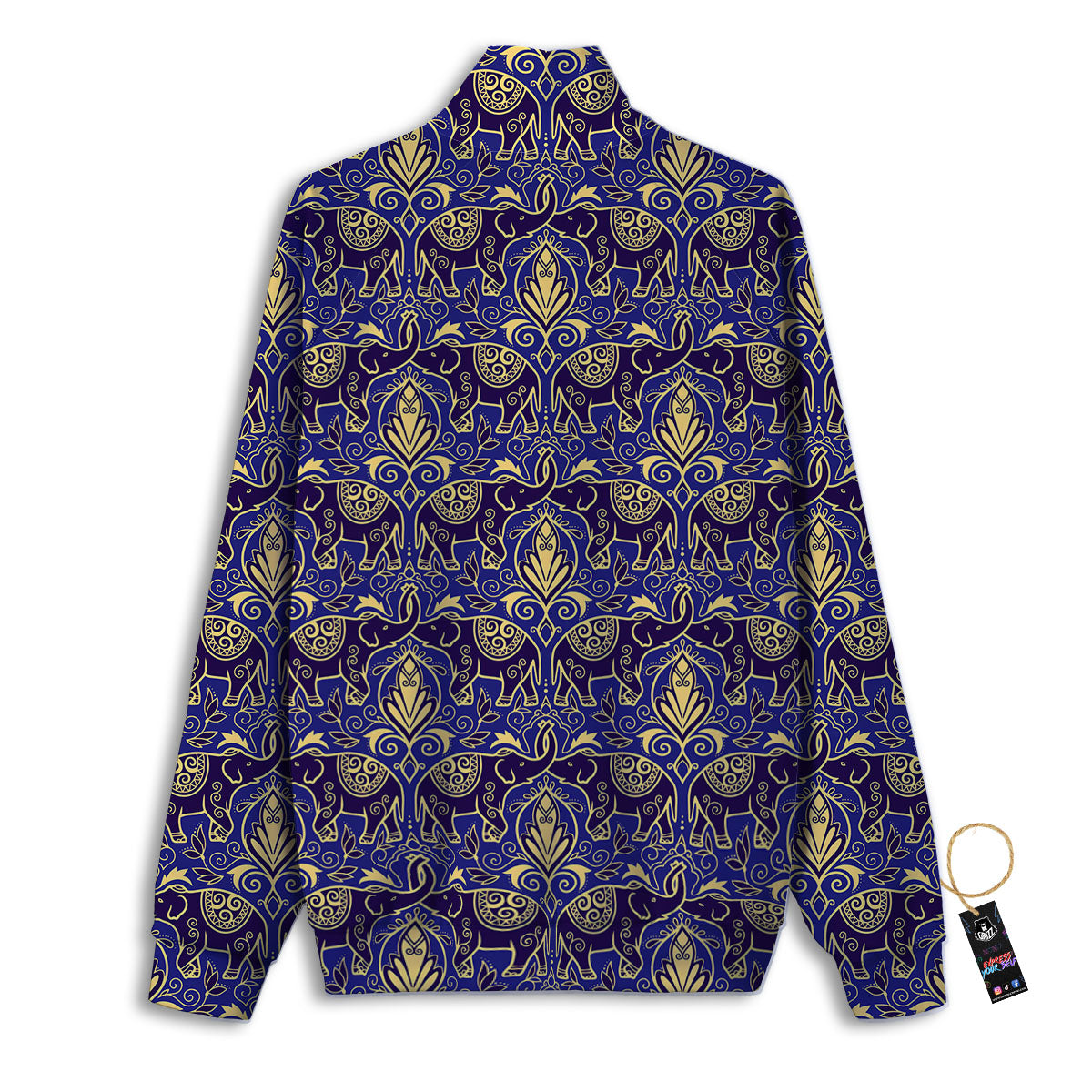 Thai Ethnic Elephant Print Pattern Track Jacket-grizzshop