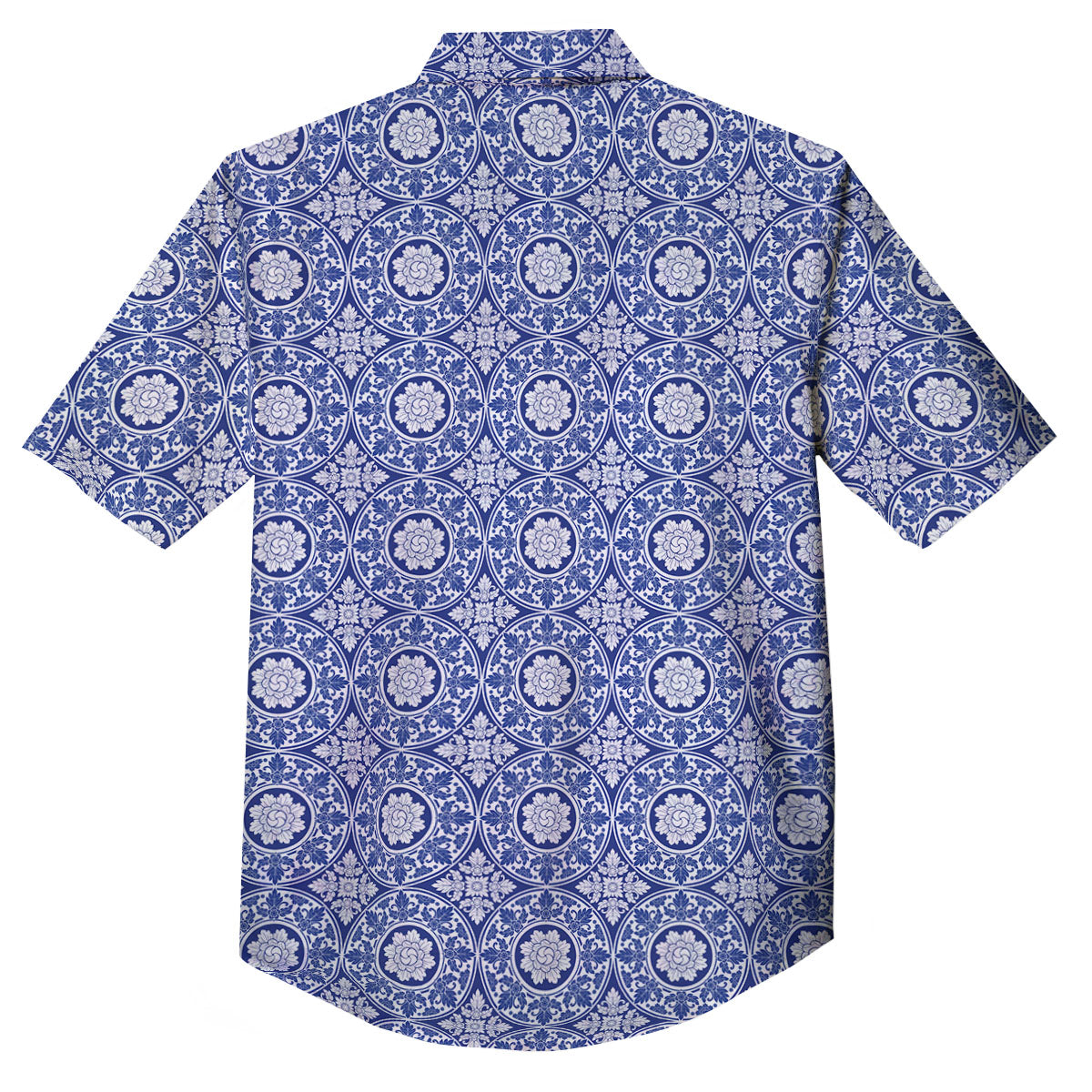 Thai Ethnic Print Pattern Button Up Shirt-grizzshop