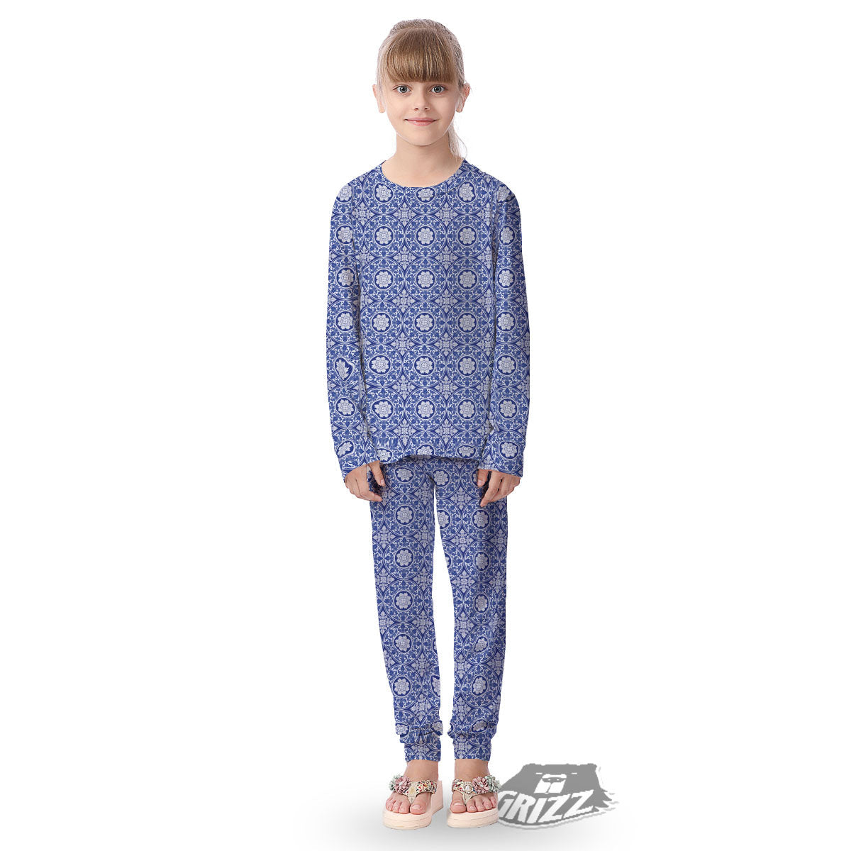 Thai Ethnic Print Pattern Kid's Pajamas-grizzshop