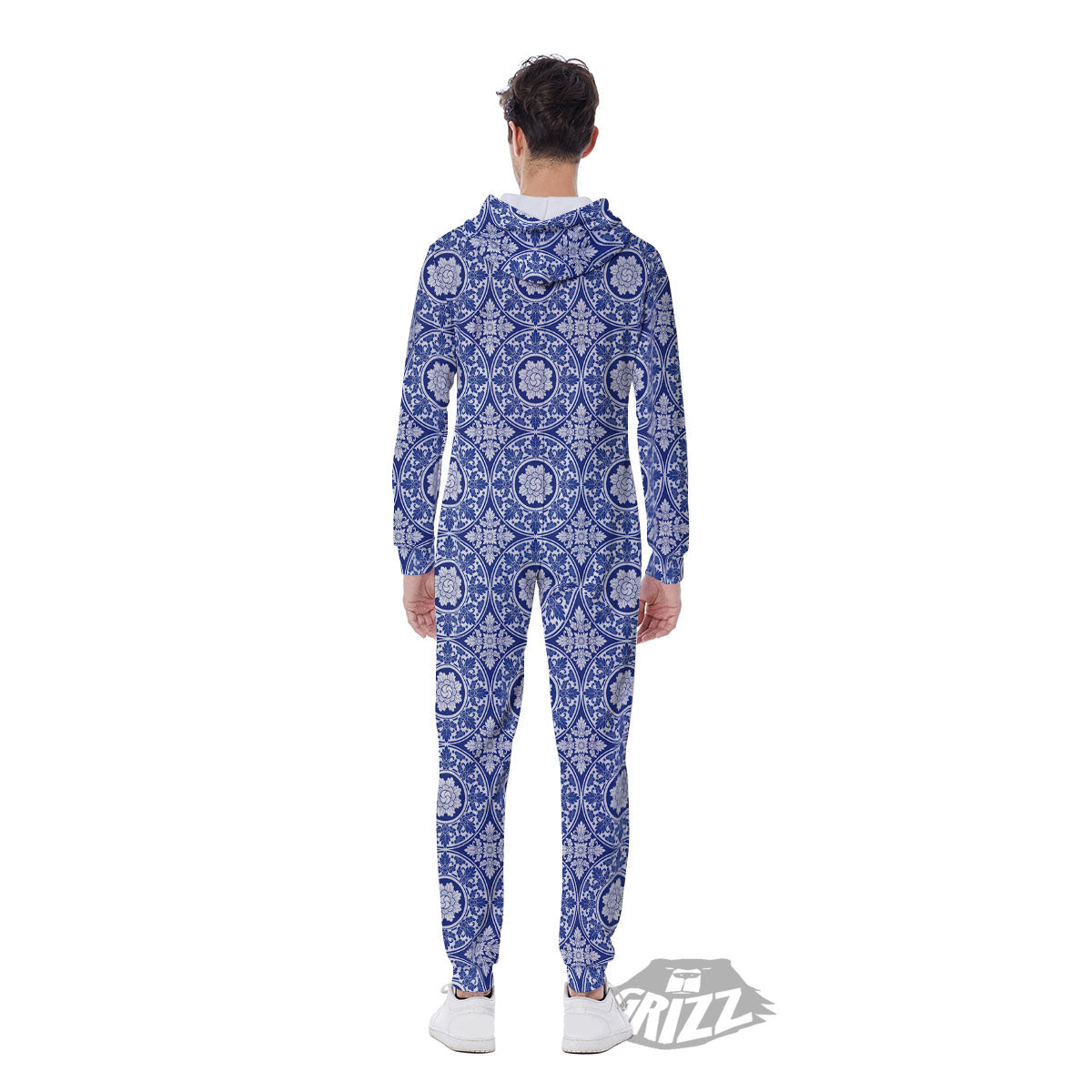 Thai Ethnic Print Pattern Men's Jumpsuit-grizzshop
