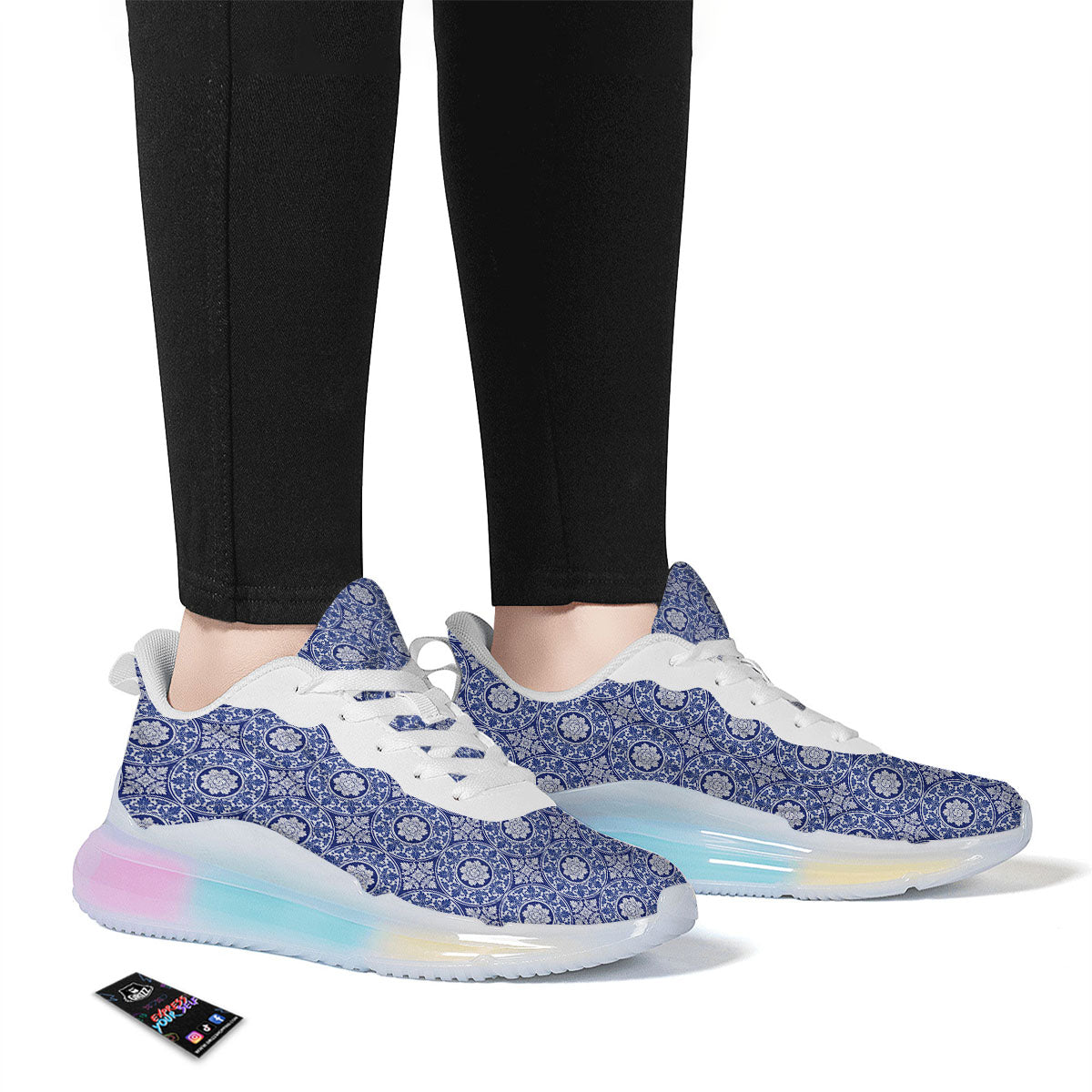 Thai Ethnic Print Pattern Running Sneakers-grizzshop