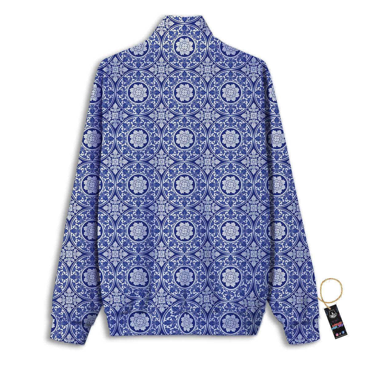 Thai Ethnic Print Pattern Track Jacket-grizzshop
