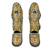 Thai Lotus Elephant Print Muay Thai Shin Guards-grizzshop