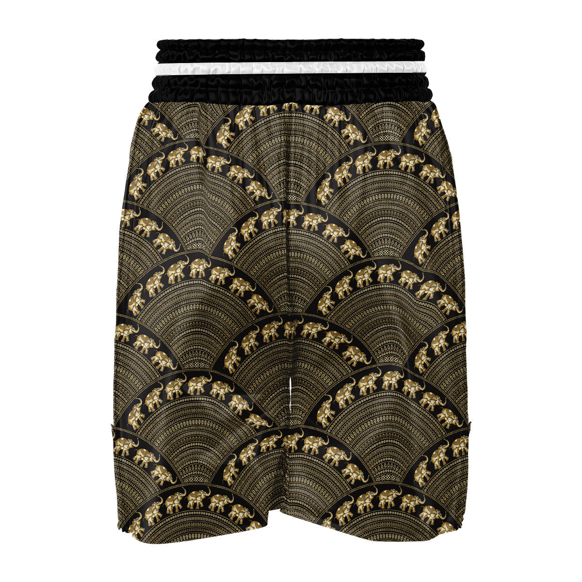 Thai Style Elephant Pattern Print Boxing Shorts-grizzshop