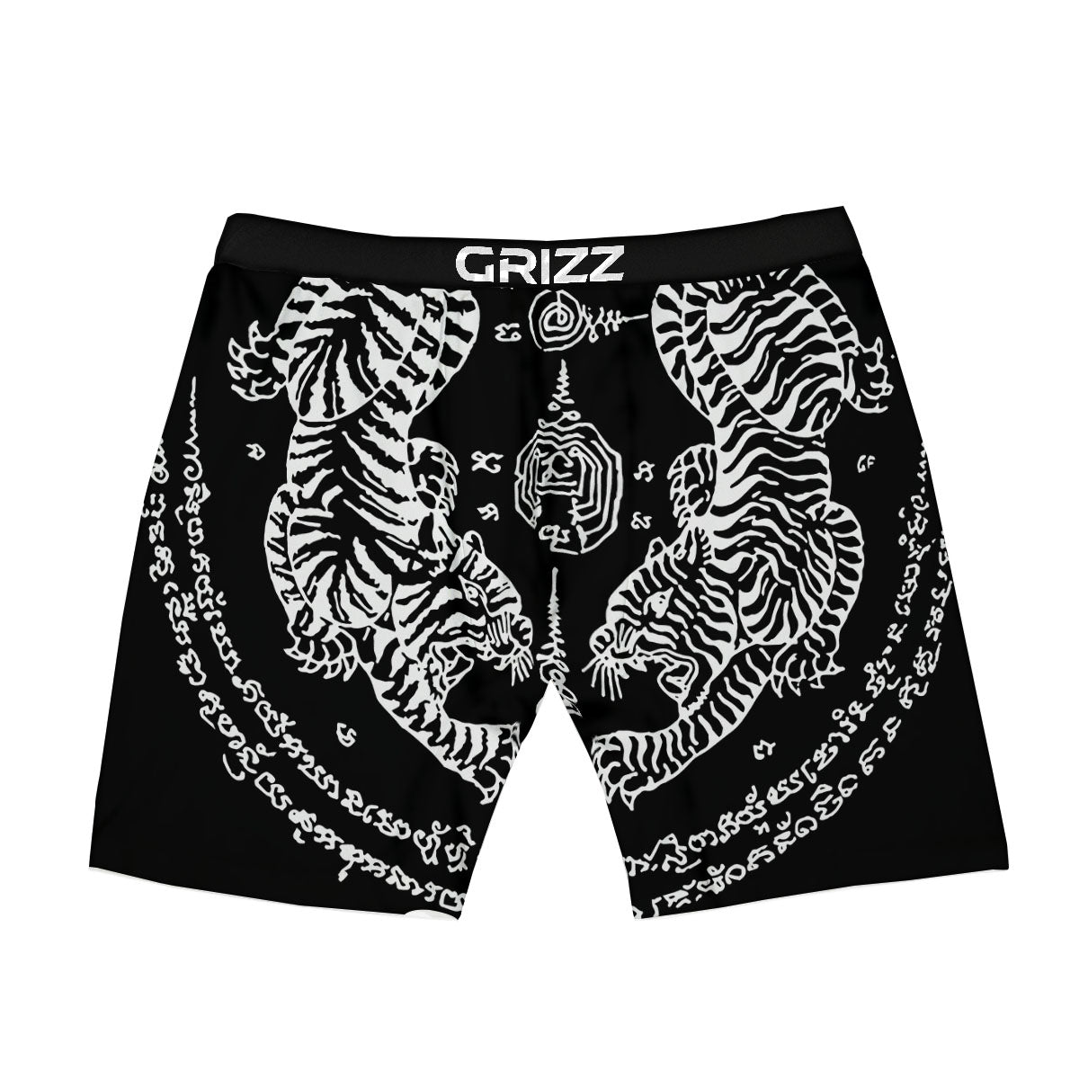 Thai Tattoo White And Black Print Boxer Briefs-grizzshop