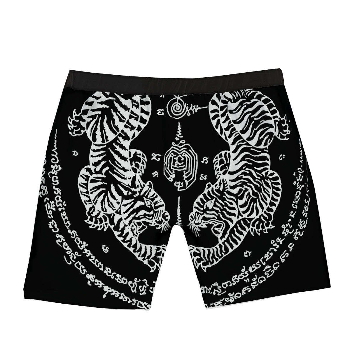Thai Tattoo White And Black Print Boxer Briefs-grizzshop