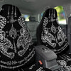 Thai Tattoo White And Black Print Car Seat Covers-grizzshop