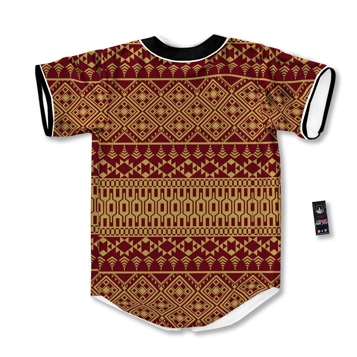 Thai Traditional Print Pattern Baseball Jersey-grizzshop