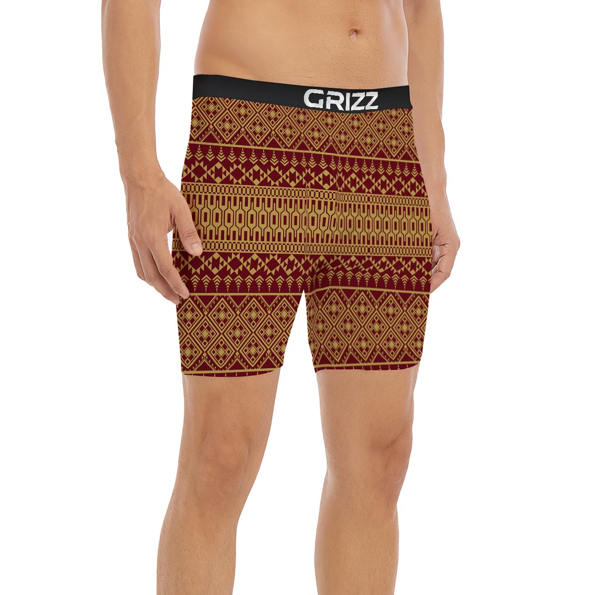 Thai Traditional Print Pattern Boxer Briefs-grizzshop