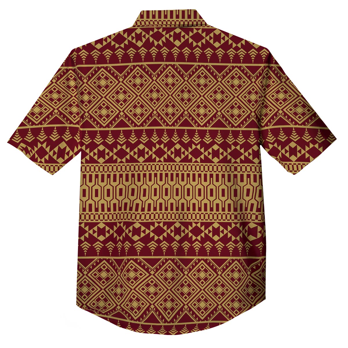 Thai Traditional Print Pattern Button Up Shirt-grizzshop